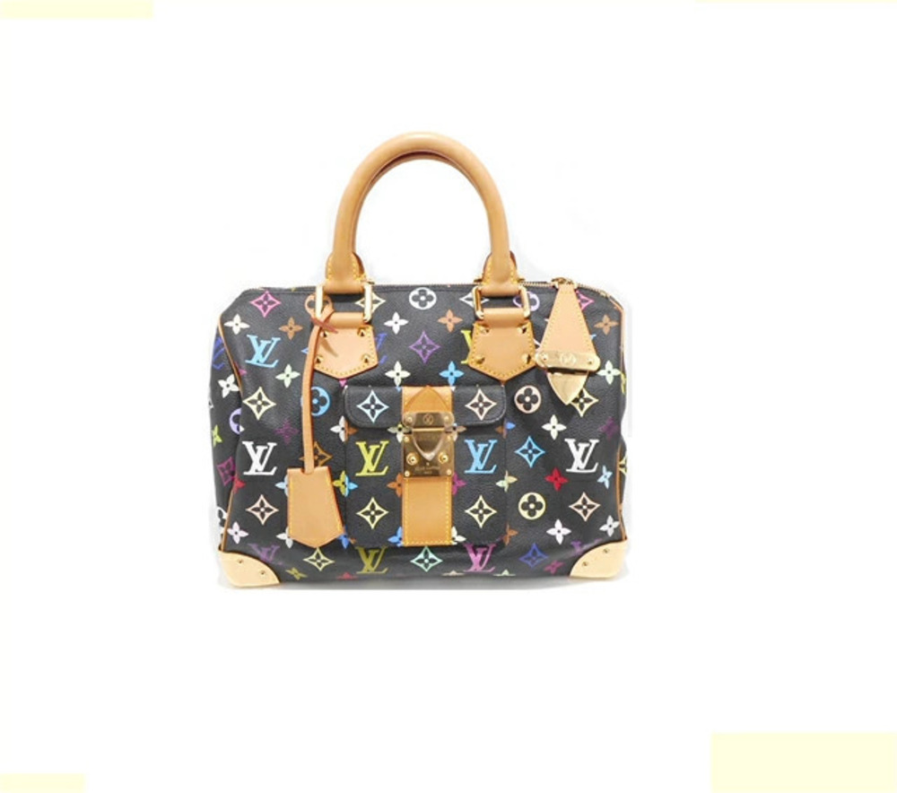 LOUIS VUITTON Speedy Handbag Multicolor White
